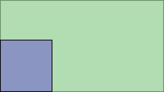 Visual TV Size Comparison : 1 centimetre 1x1 display vs 1 inch 16x9 display