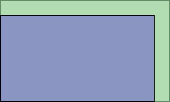 5 X 16 Inch Example Visual TV Size Comparison : 5.1 inch 16x9 display vs 5.7 inch 5x3 display